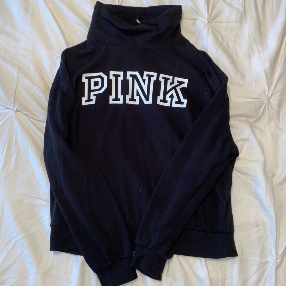 women’s small victorious secret pink black hoodie